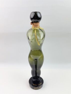 Vtg 60s 70s Bronzini Cologne Female Figure Art Glass Bottle Italy MCM Men 12.5”